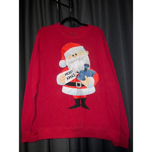 Ugly Christmas Sweater Xmas Sweatshirt Crewneck Size Large - Picture 1 of 3